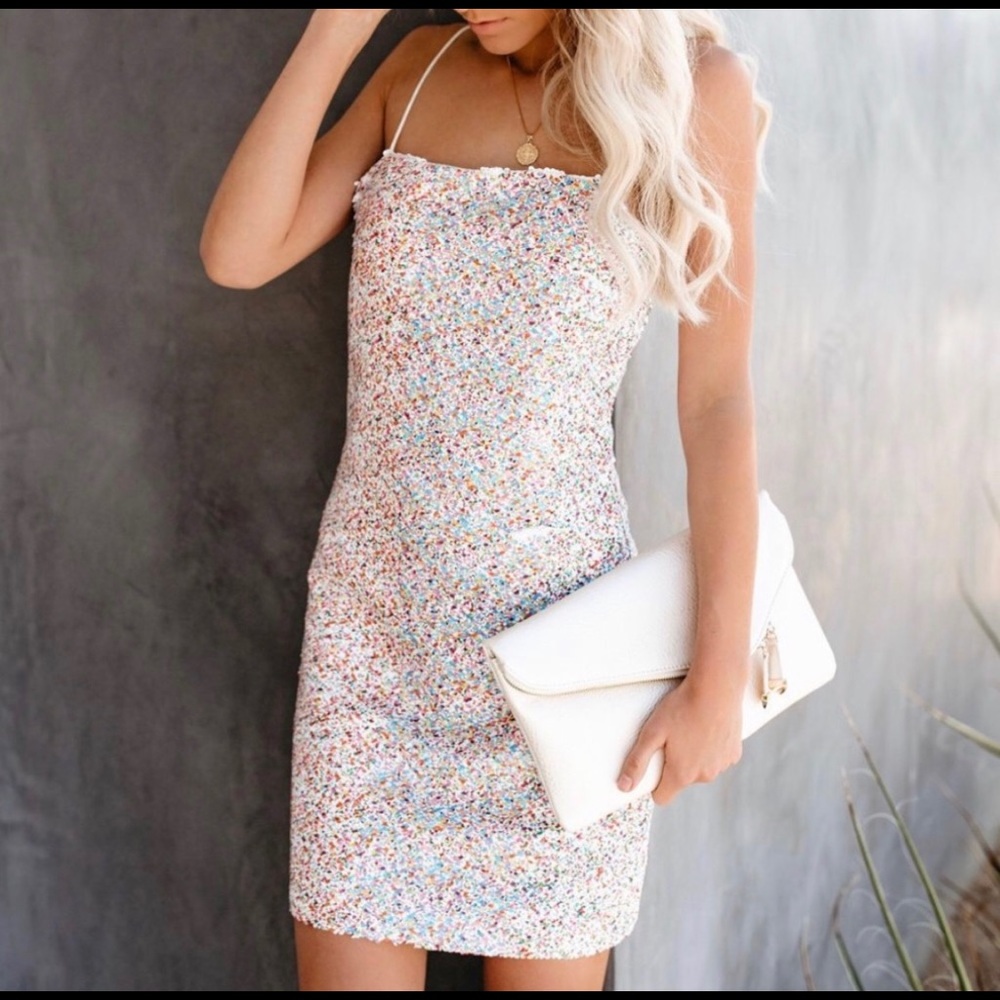 VICI Dolls White Sequin Dress